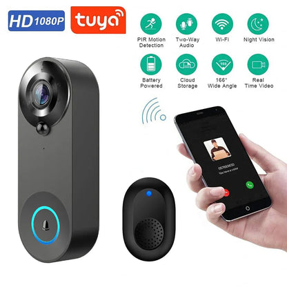 Wireless Smart Doorbell Camera with Night Vision