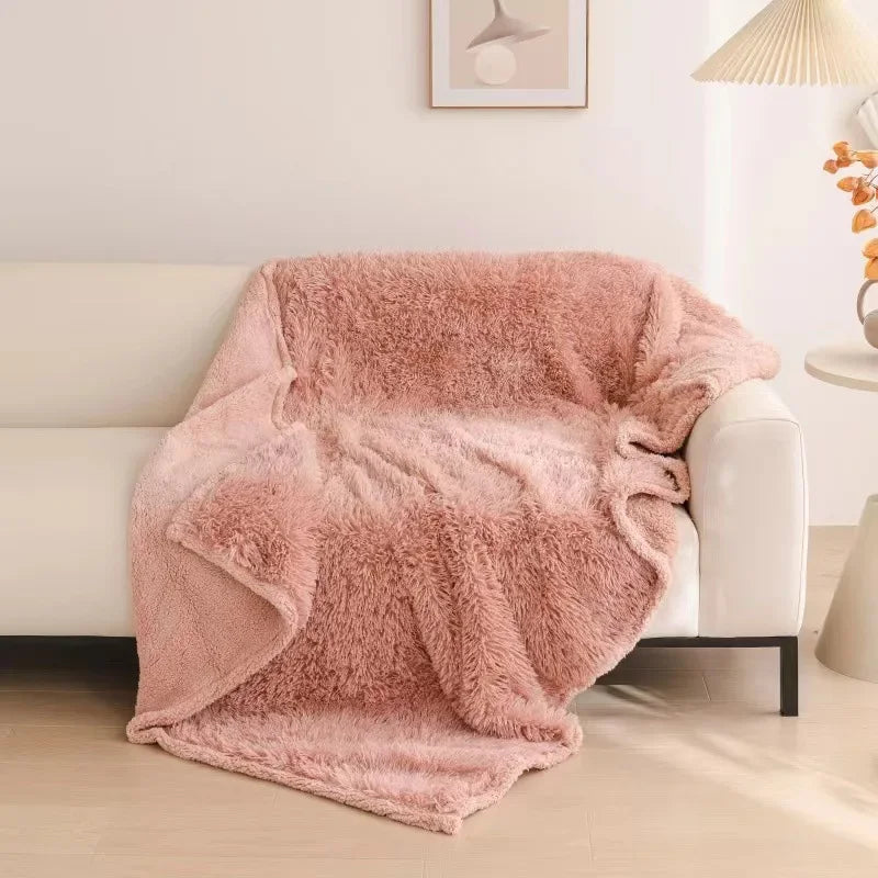 Soft Plush Throw Blanket for Bed & Sofa