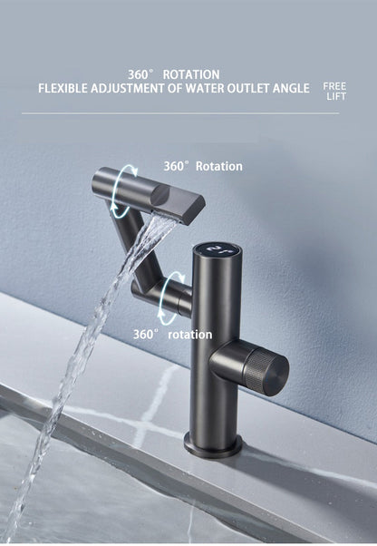Stylish Automatic Rotating Waterfall Kitchen Faucet