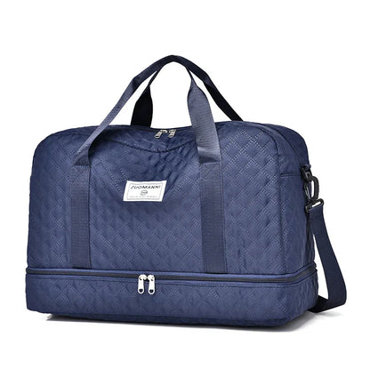 Portable Travel Duffel Bag with Separate Shoe Pocket