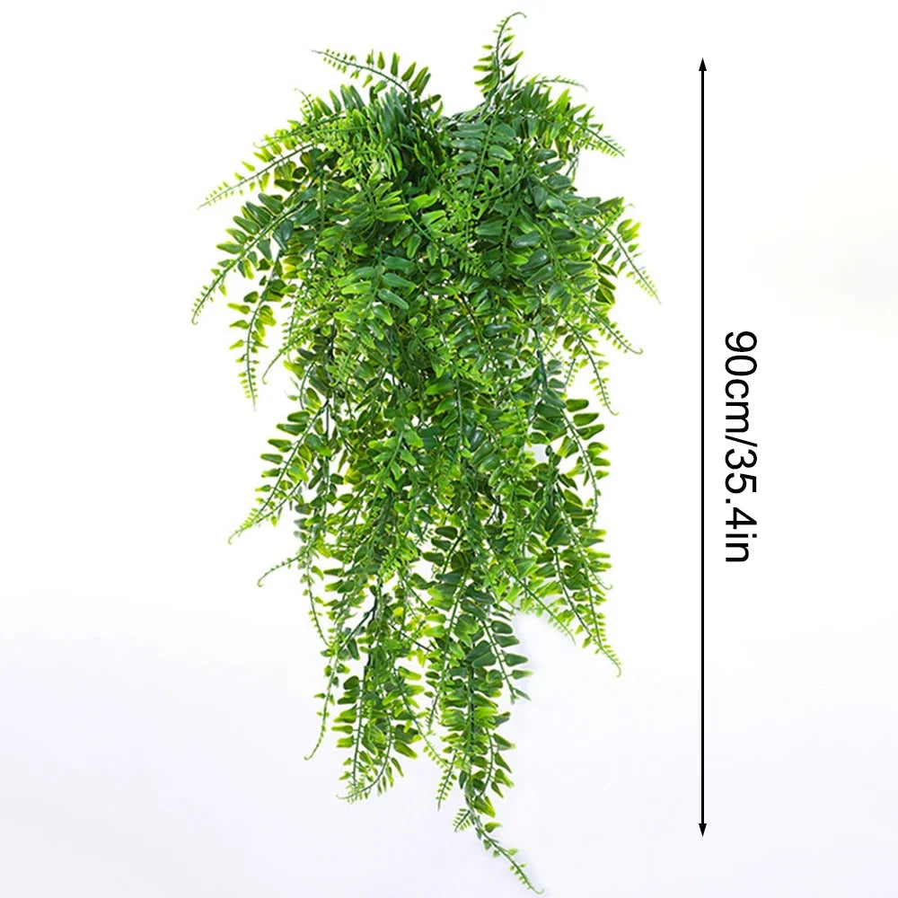 Realistic Hanging Boston Fern Plant Artificial Greenery