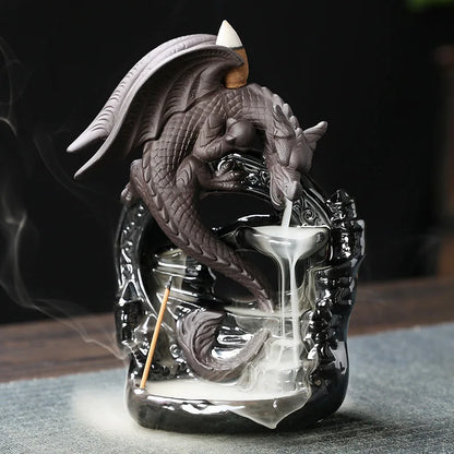 Unique Dragon Ceramic Incense Burner for Home Decor