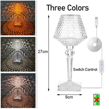 Sparkling Crystal Rechargeable Table Lamp - Befez