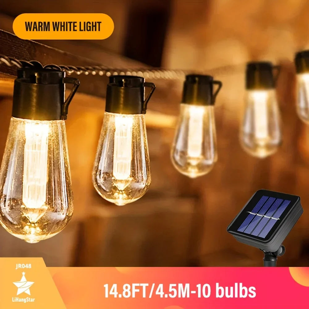 Outdoor Solar Powered String Lights Waterproof IP44