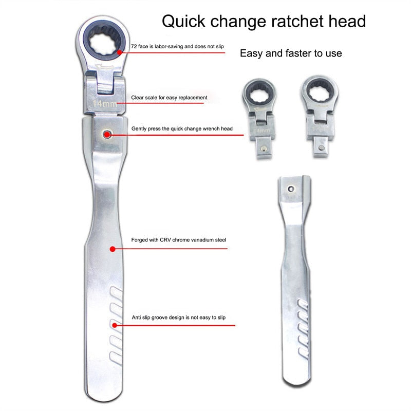 Complete Adjustable Ratchet Socket Tool Set