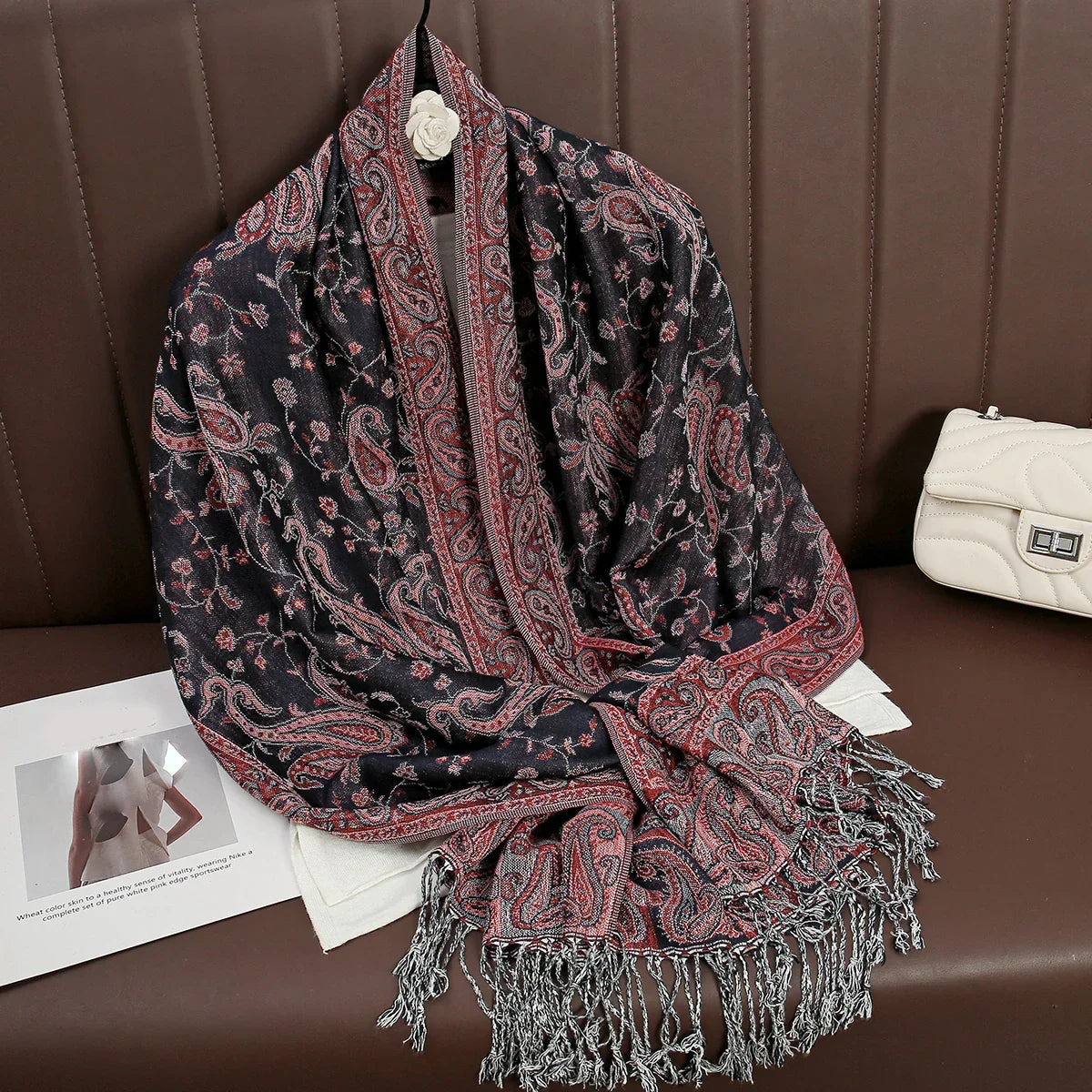 Soft Cashmere Women's Scarf Luxury Warm Print