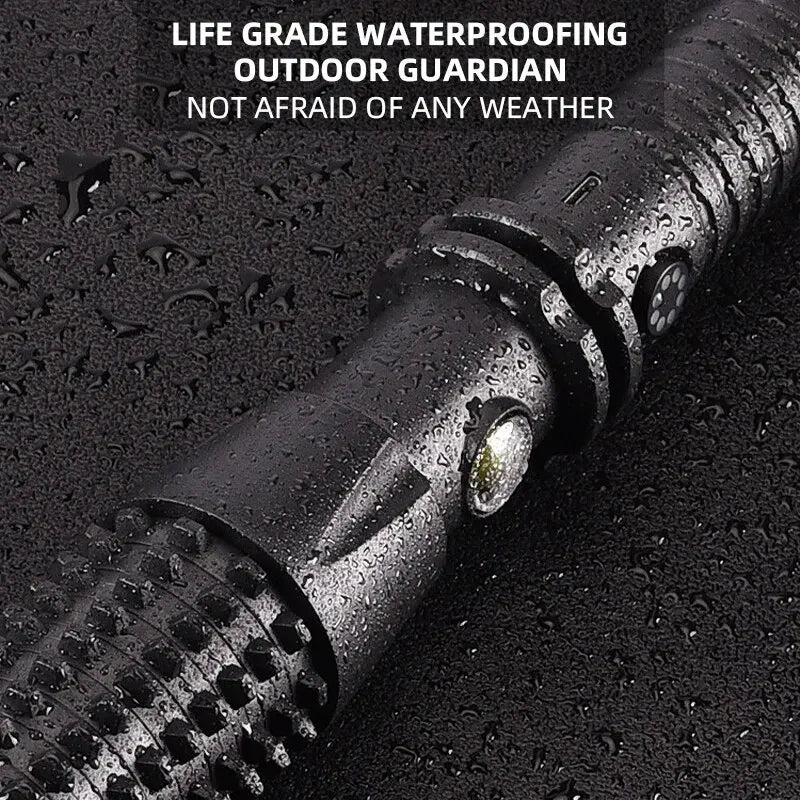 Compact Heavy Duty LED Flashlight Survival Kit