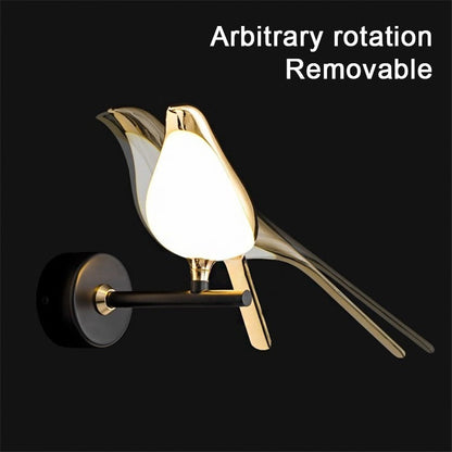 Simple White Wooden Bird Light