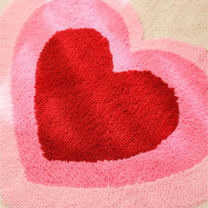 Colorful Heart Shaped Door Mat