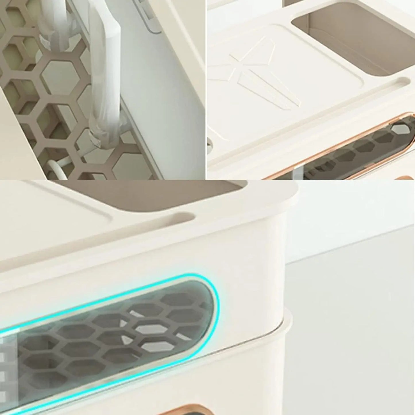 Wireless Router Storage Box with Cable Organizer