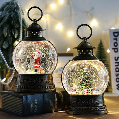 Classic Snow Globe Lamp with LED & Music Box