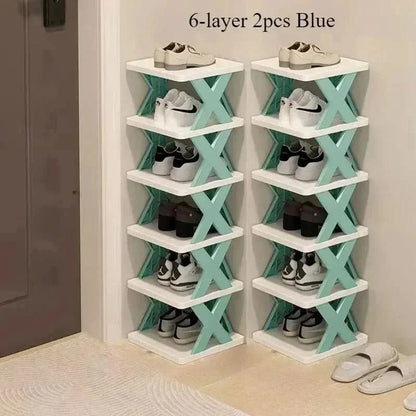 Space Saving Stackable Shoe Rack Organizer