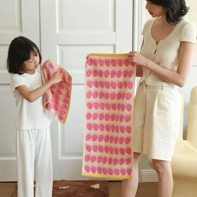 Soft Pink Cotton Bath Towel Set