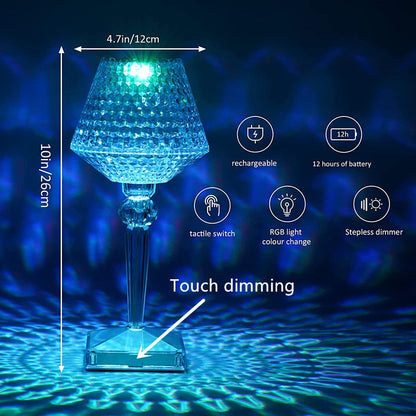 Sparkling Crystal Rechargeable Table Lamp