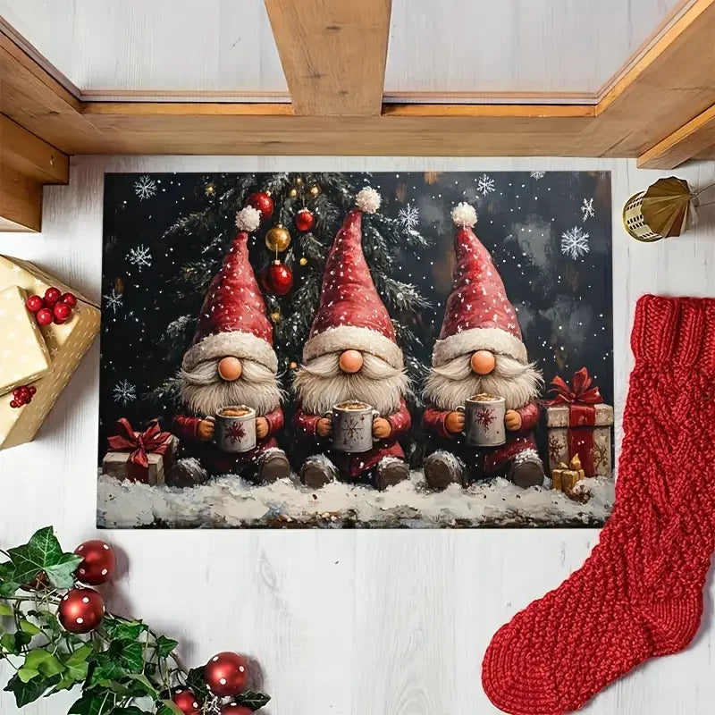 Holiday Gnome Welcome Floor Mat