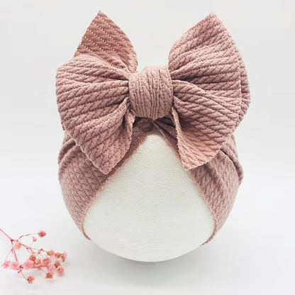 Soft Baby Beanie with Cute Bow Headband