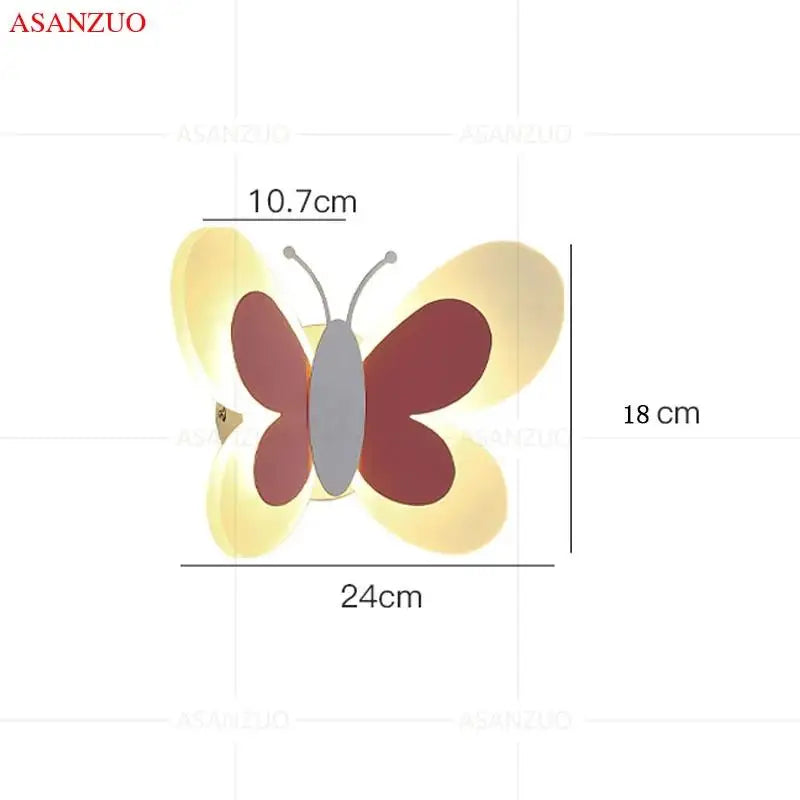 Colorful LED Butterfly Wall Light