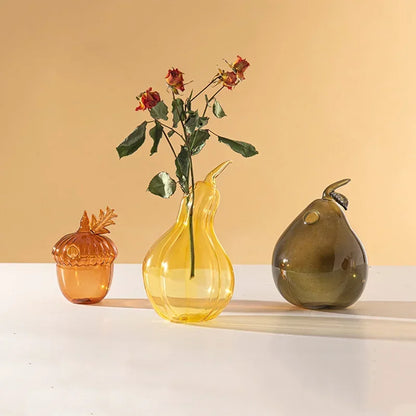Colorful Glass Fruit Centerpiece