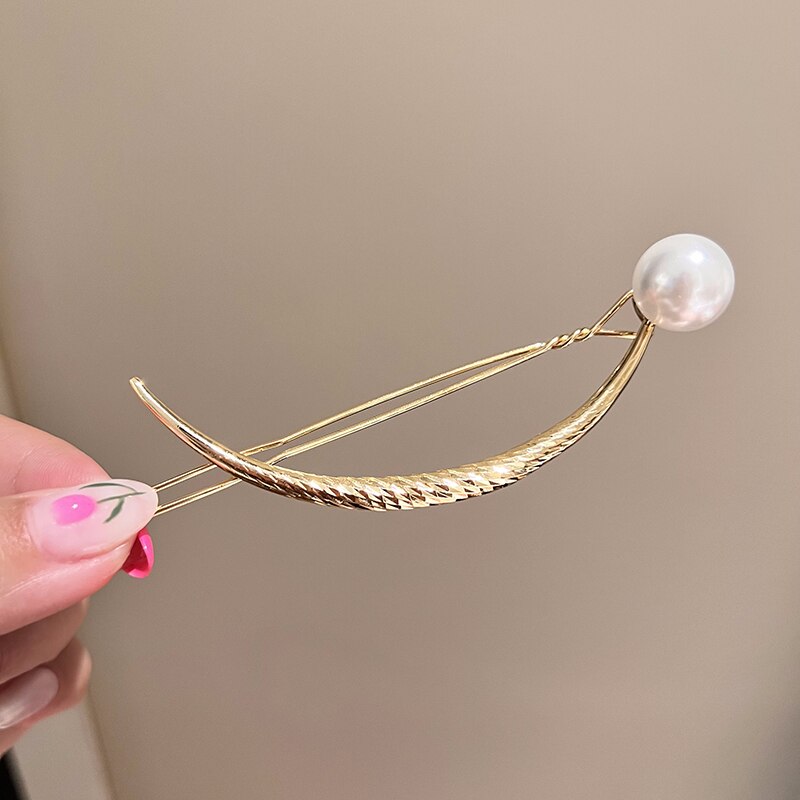 Simple Korean Pearl Hairpin Clip - Befez