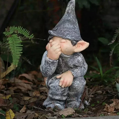 Quirky Gnome Statue for Outdoor Decor