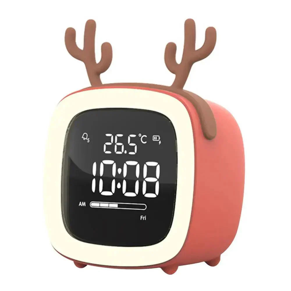 Colorful Bunny LED Clock with Nightlight for Kids Bedrooms