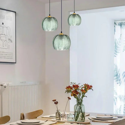 Modern Glass Pendant Light with Leaf Design
