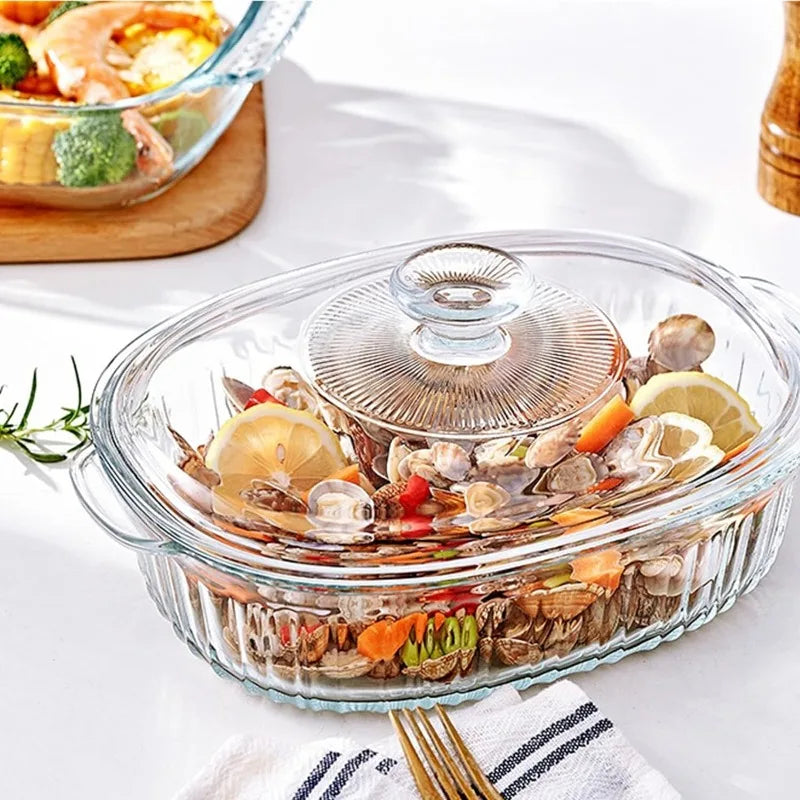 Essential 4-Piece Oven Safe Glass Bakeware Set