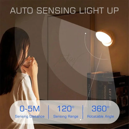 Bright LED Motion Night Light with Rechargeable Battery
