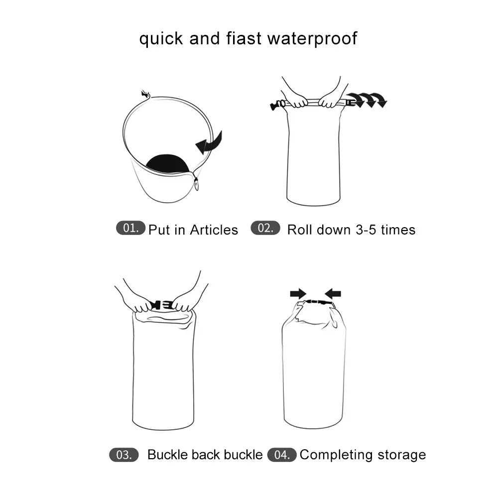 Waterproof Dry Sack Bags 8L 40L 70L for Camping