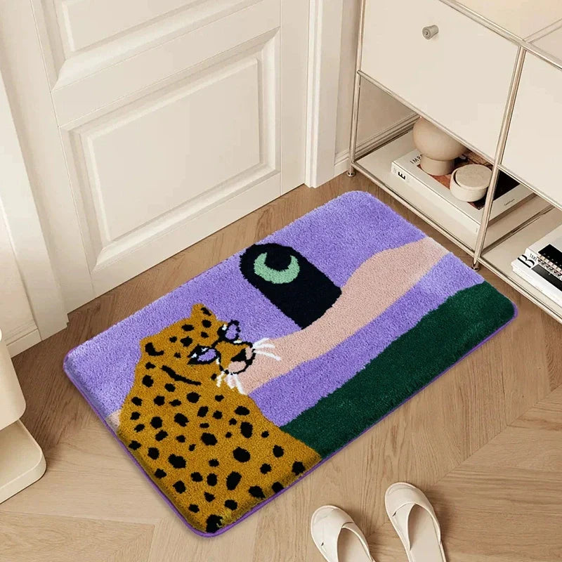 Vibrant Animal Print Bathroom Mat - Befez