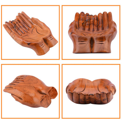 Decorative Wooden Hand Candy Dish Home Decoration