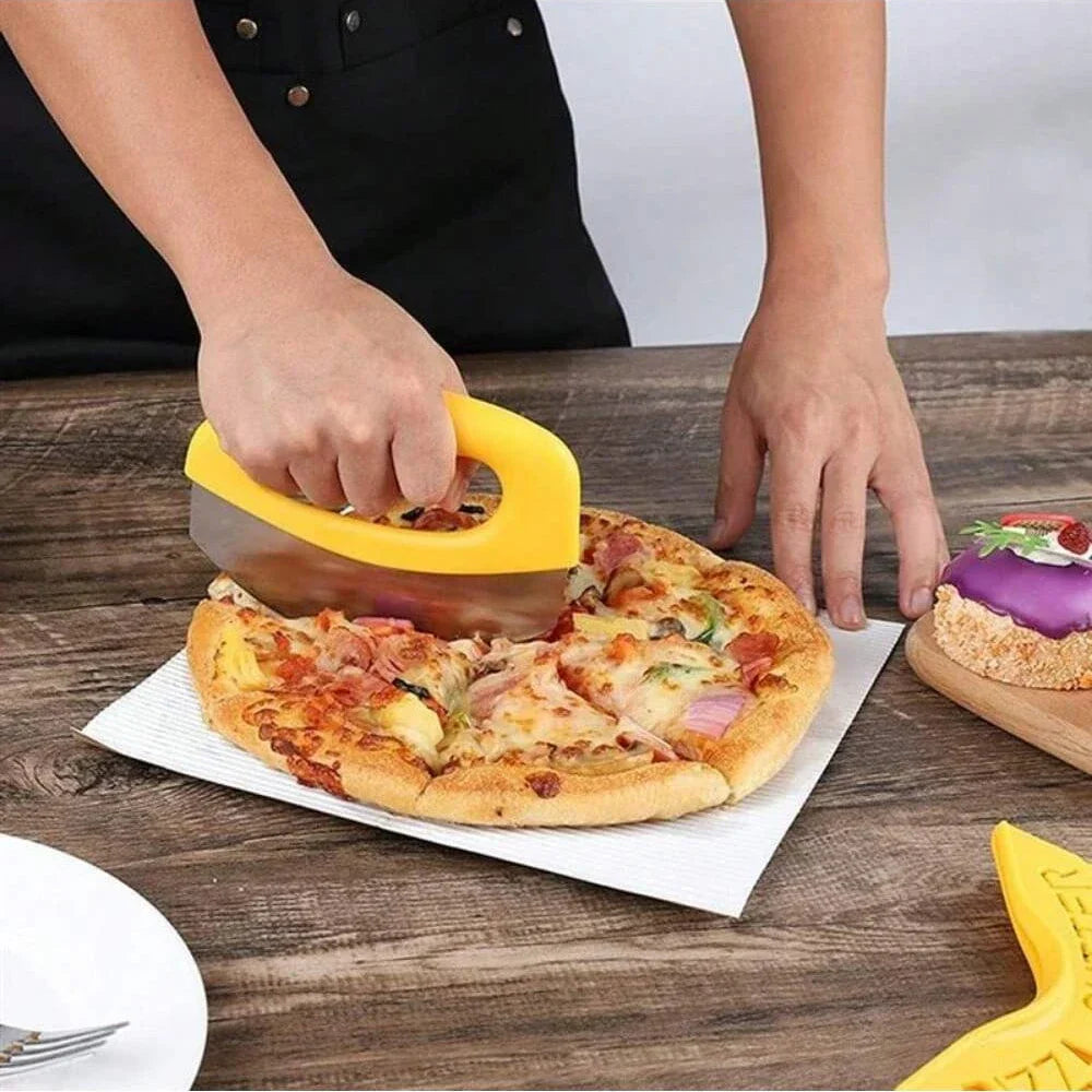 Easy Grip Stainless Steel Pizza Cutter Knife