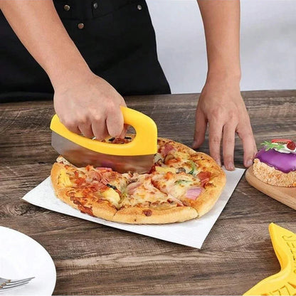 Easy Grip Stainless Steel Pizza Cutter Knife