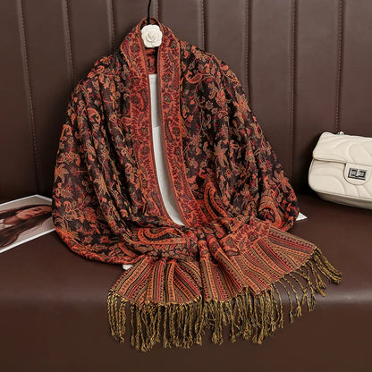 Soft Cashmere Women's Scarf Luxury Warm Print