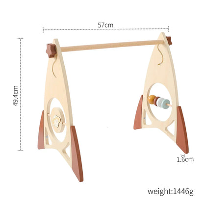 Colorful Wooden Rattle Toy Frame