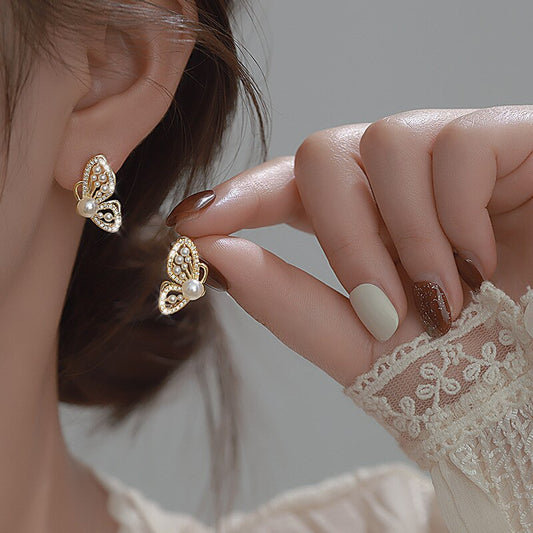 Sparkly Zircon Drop Earrings Korean Fashion Style - Befez