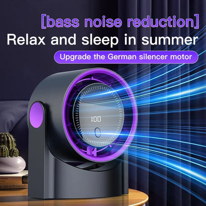Compact USB Personal Fan with 100 Speed Settings