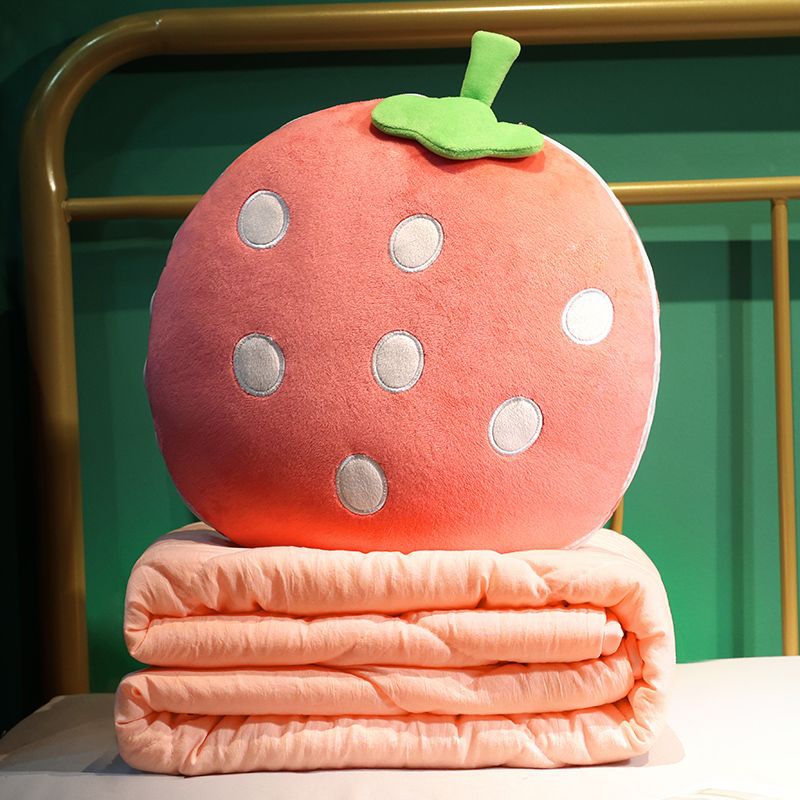 Cozy Portable Fruit Travel Blanket Pillow