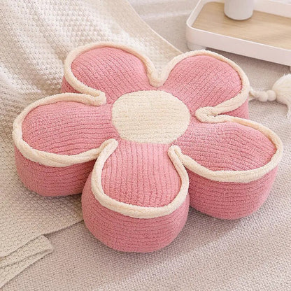 Soft Pink Floral Pillow Cushion