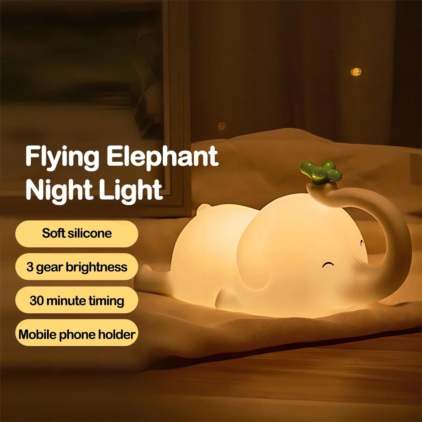 Compact LED Nightlight with Adjustable Brightness