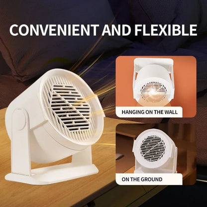 Compact Electric Space Heater with Fan and Foot Warmer