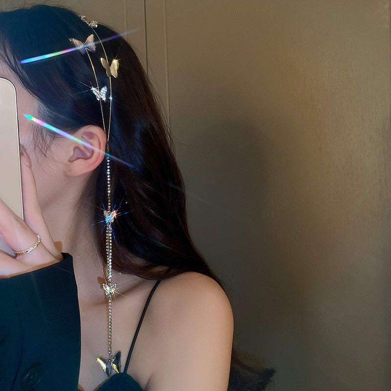 Colorful Glass Butterfly Hairband