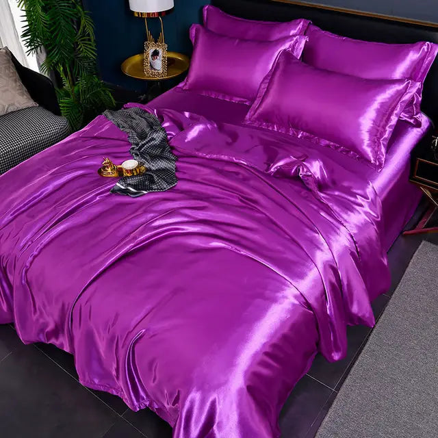 Soft Satin Bed Duvet Cover