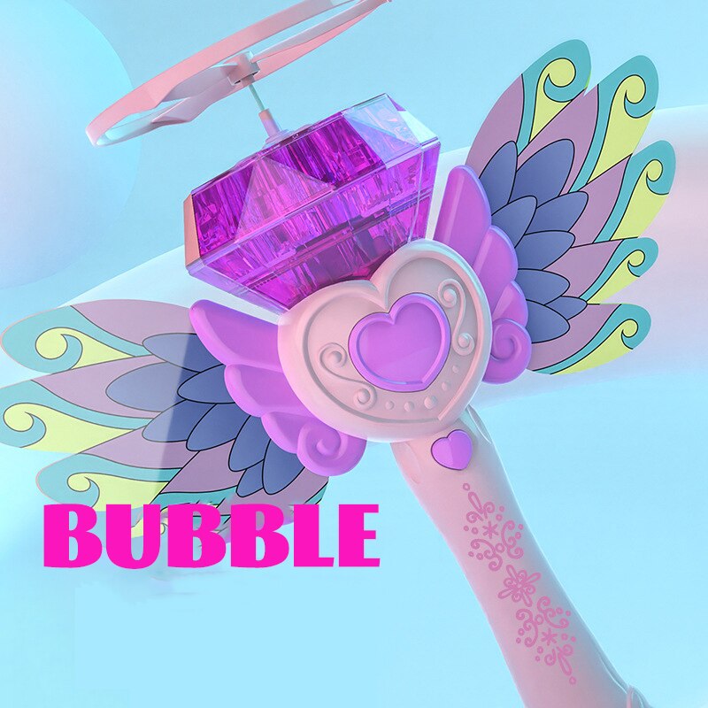 Colorful Heart Shaped Bubble Blower Toy