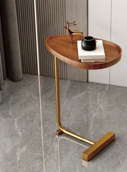 Space Saving End Table – Small Wooden Bedside Table