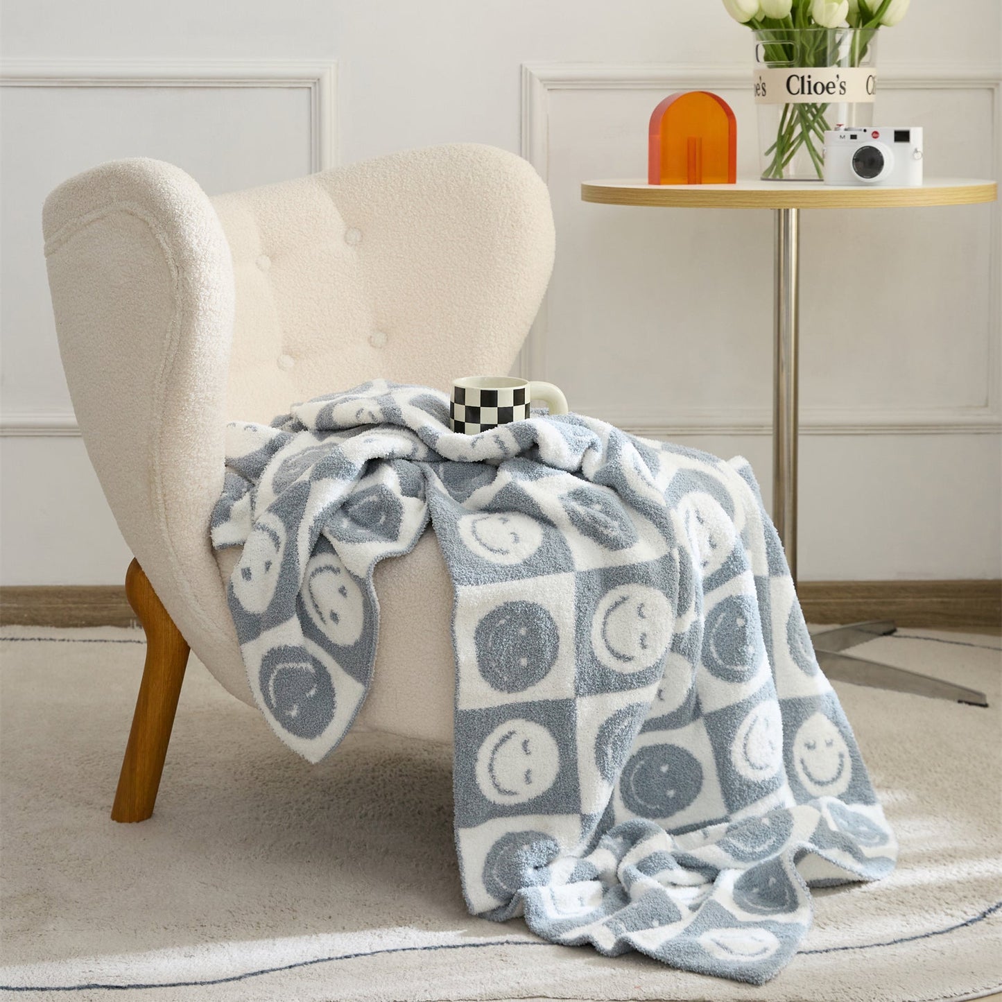 Colorful Plaid Throw Blanket