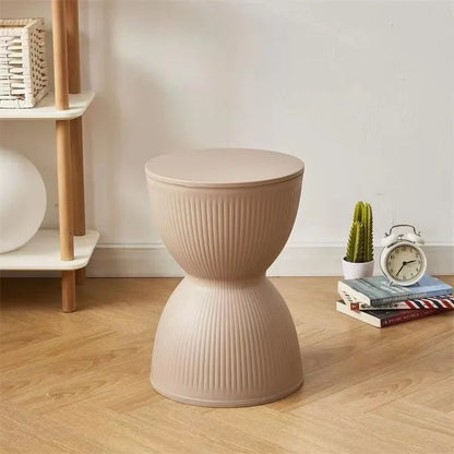 Modern Slim Side Table with Unique Hourglass Shape