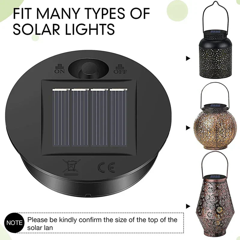 Outdoor Solar Garden Lantern Replacement Lids 6pc Set