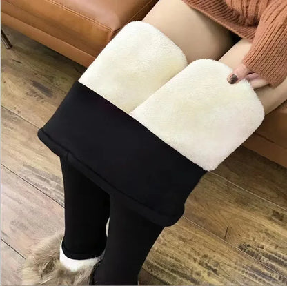 Warm High Waisted Cashmere Leggings for Women