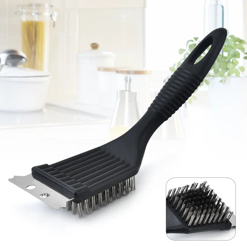 Premium 3-in-1 BBQ Brush with Stainless Steel Bristles - Befez
